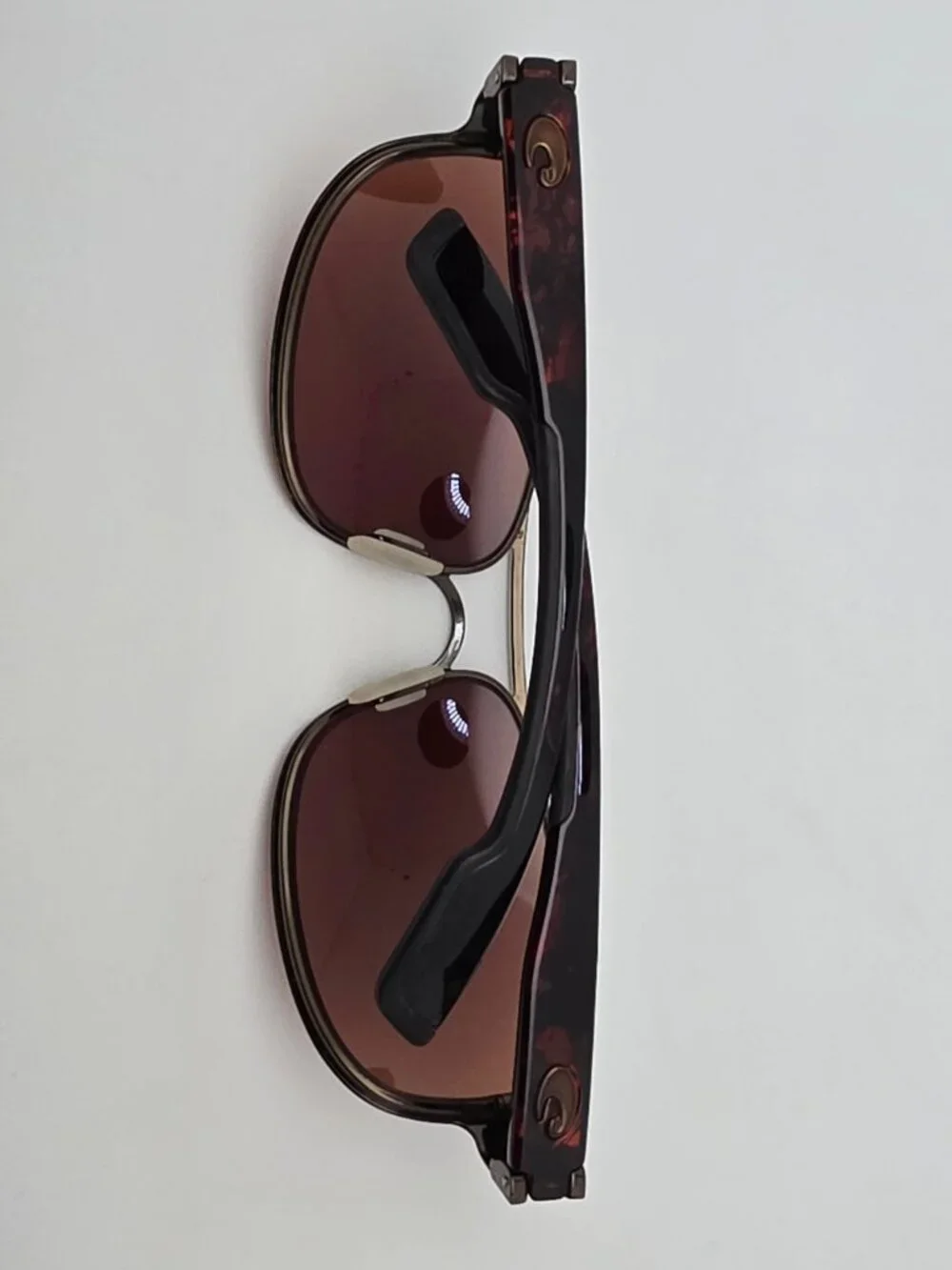 Costa Del Mar Grand Isle Antique Gold Frame 580P Polarized Amber Lens Sunglasses